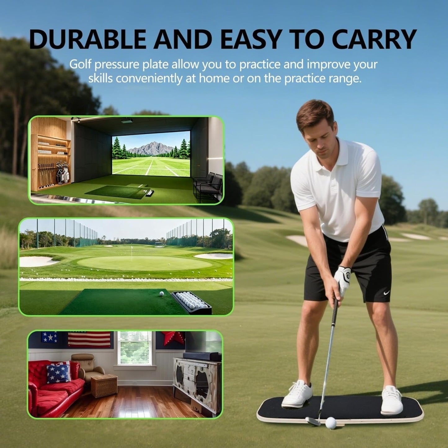 Golf Balance Board Wooden Anti-Slip Golf Swing Trainer Improve Balance Stability Rhythm Training Equipment For Golfers