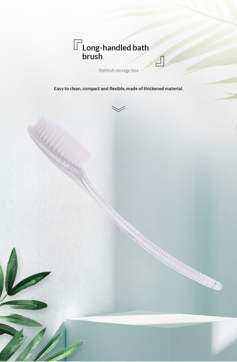 Long-Handle Lazy Massage Bath Brush With Soft Bristles