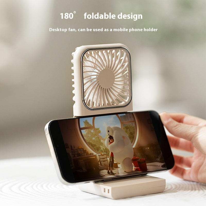 Portable USB Charging Desktop Stand Handheld Halter Little Fan