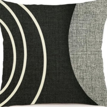 Simple Abstract Art Geometric Sofa Office Linen Pillow Cover