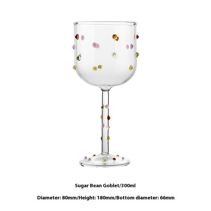Creative Colored Candy Bean High Beauty Wine Glass