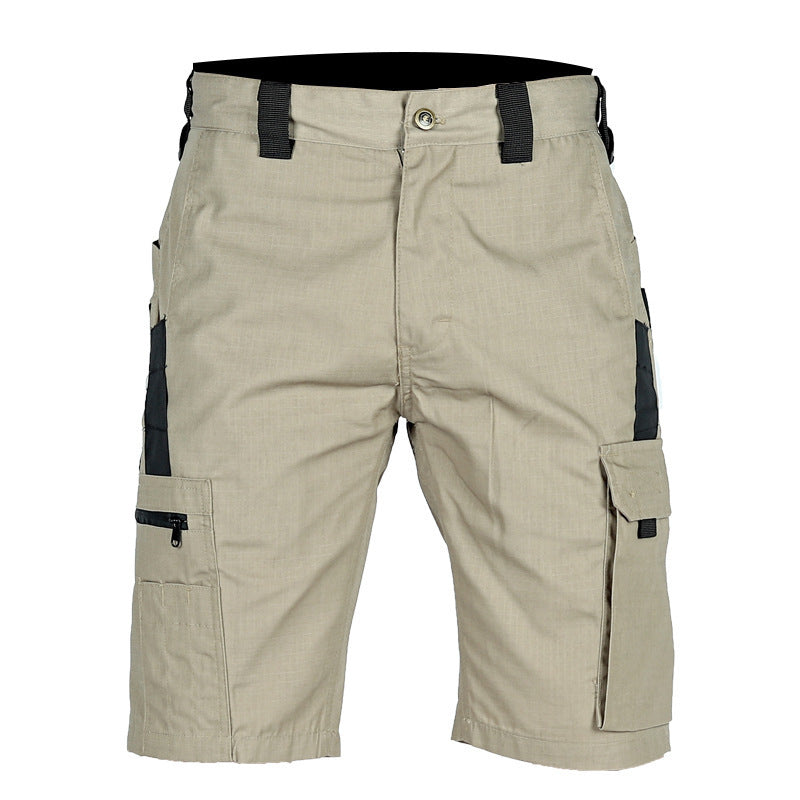 Cross-Border New Tactical Elastic Waist Shorts Men's Outdoor Camouflage Cropped Pants Summer Wear-Resistant Breathable Cargo Shorts