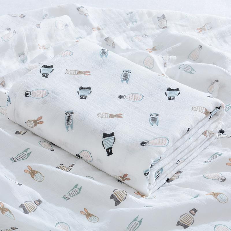 Double-layer Bamboo-cotton Baby Bath Towel Newborn Gauze