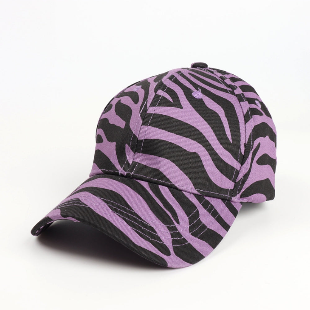 The Zebra-striped Printed Adjustable Fashion And Versatile Style Bowler Hat Is Suitable For Outdoor Shopping And Outings.