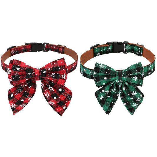 Dog Accessories Bow Tie Dog Collar Christmas Pet Collar