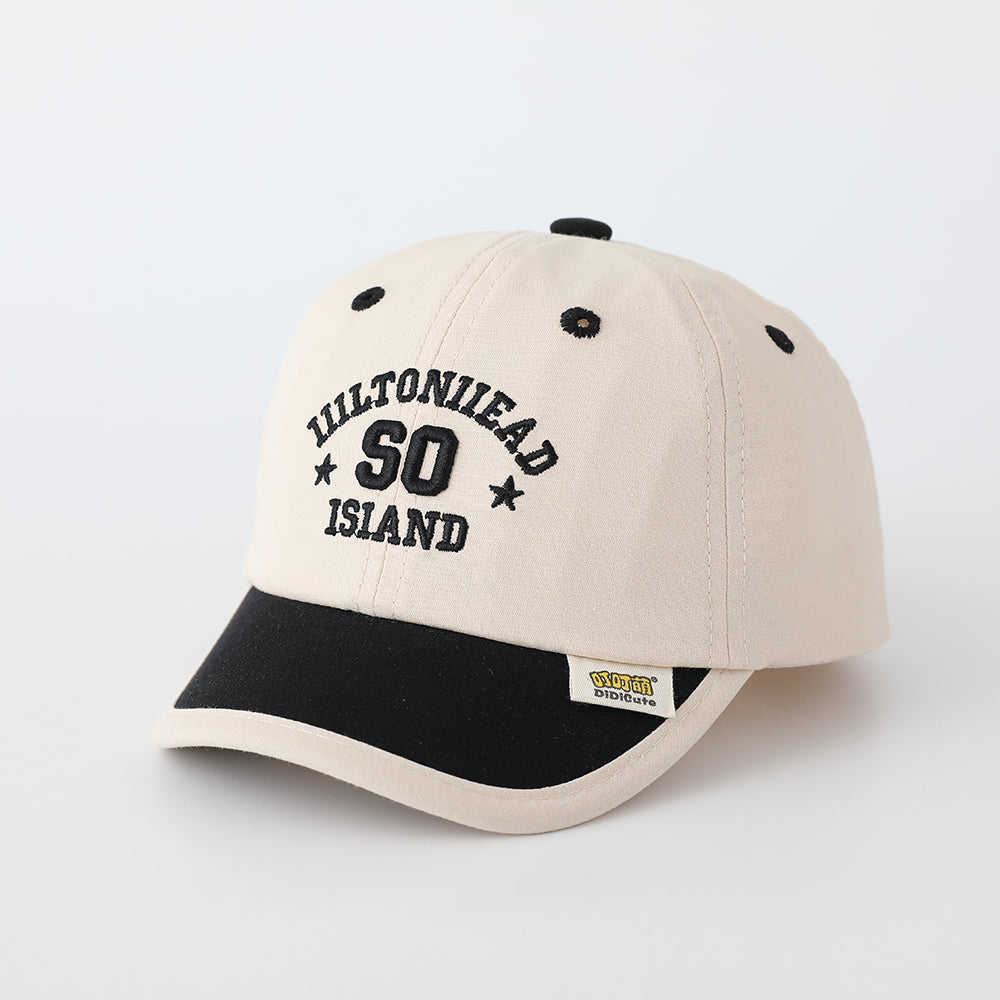 Children's Multi-color Edge-padded Multi-letter Three-dimensional Embroidered Adjustable Fashionable And Trendy Curved-brim Baseball Cap Suitable For Outdoor Travel And Entertainment