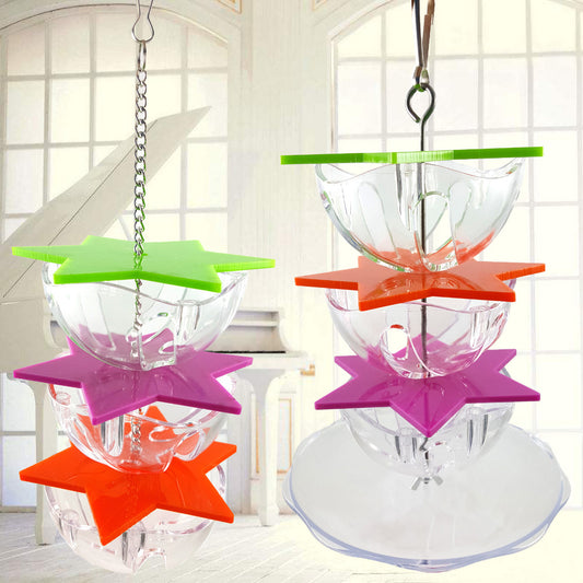 Parrot Bite Toy Multi-layer Feeding Box
