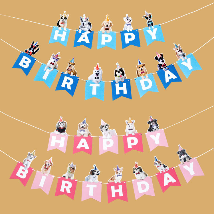 Pet Dog Birthday Party Hanging Bunting