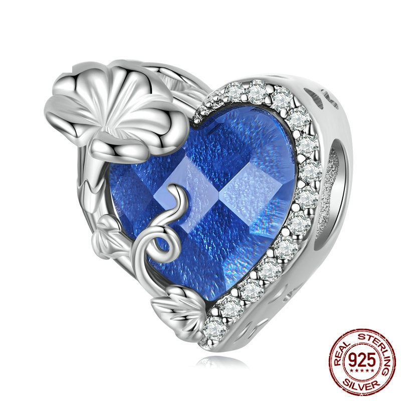 December Birthstone Bracelet Bead Heart Bead Accessories