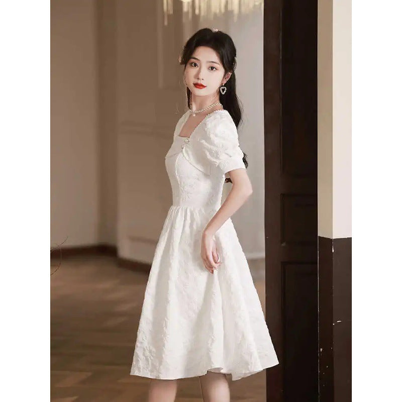 Womens Fashion Short-Sleeve Cocktail Dress