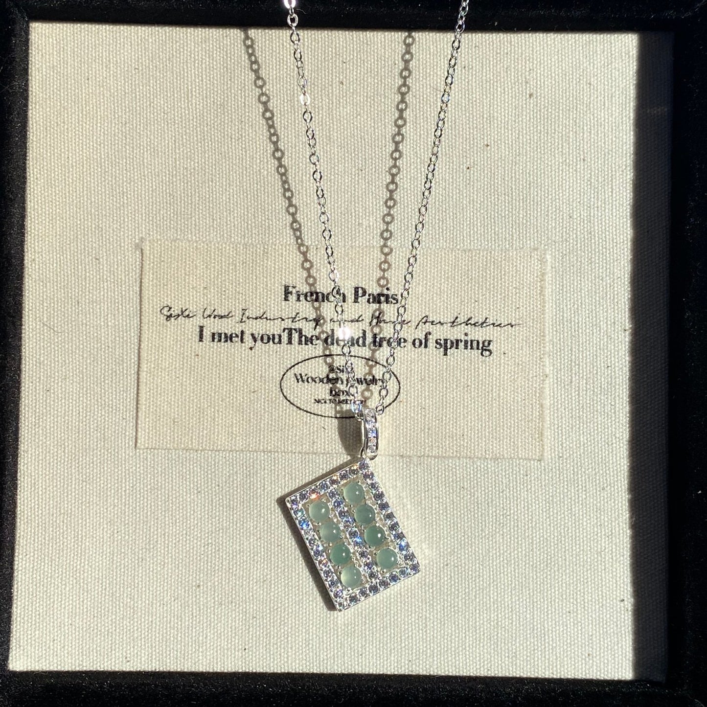 1pc 999 Sterling Silver Diamond-Encrusted Jade Abacus Pendant Necklace, Luxurious Chinese Style, Perfect For Daily Wear & Valentine's Gifts