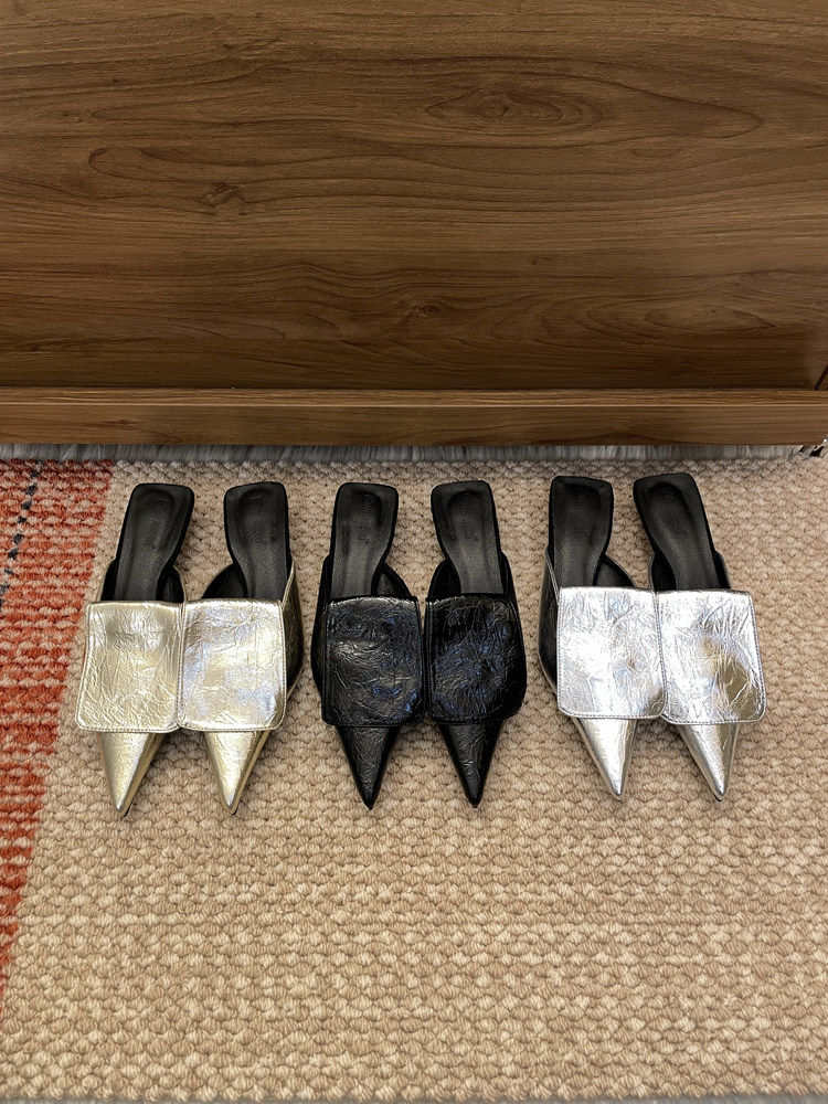 2026 Summer High Heel Mules For Women, Closed Toe Slip-On Slides, Unique Designer Elegant Pumps Matching Dresses Fashion Shoes