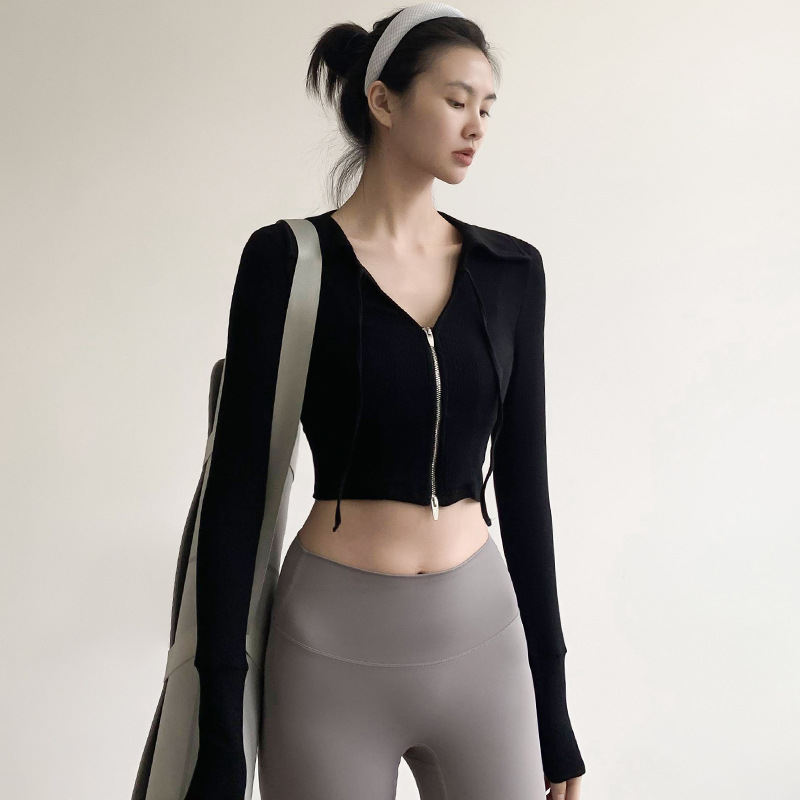Autumn And Winter Yoga Jacket Running Quick-drying Long Sleeve