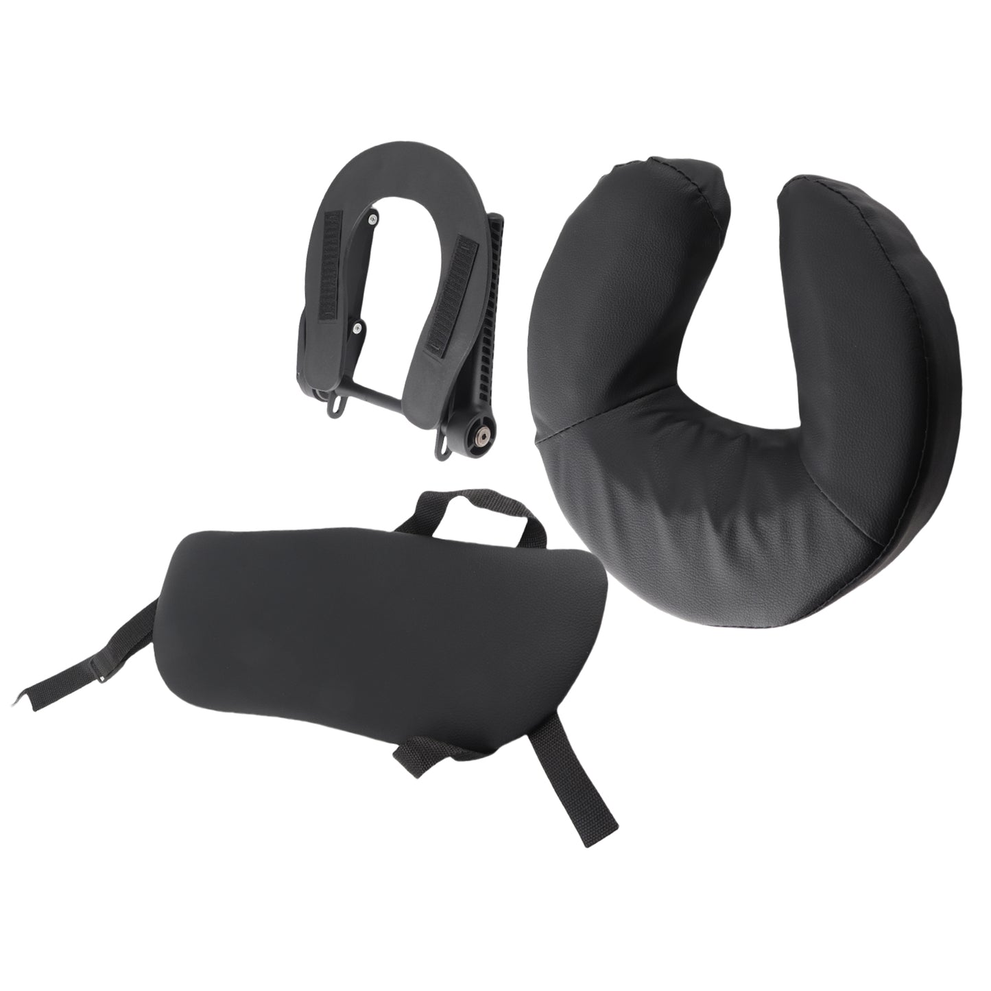 Beauty Bed Headrest Cradle U Shape Adjustable Folding Massage Table Face Cradle Pillow For Beauty Salon Black