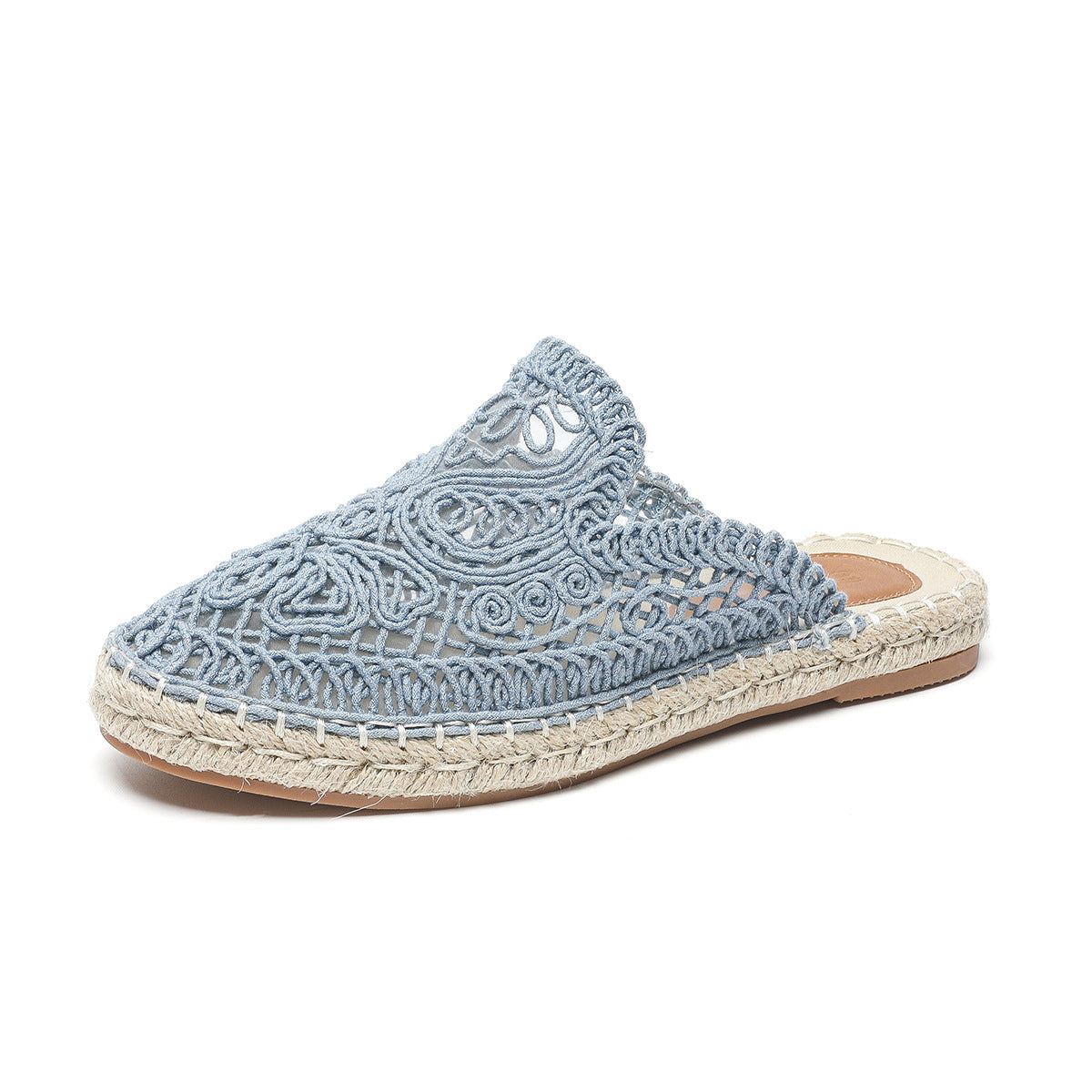 Baotou Hollowed-out Half-slipper Outdoor Round Toe Flat Slip On