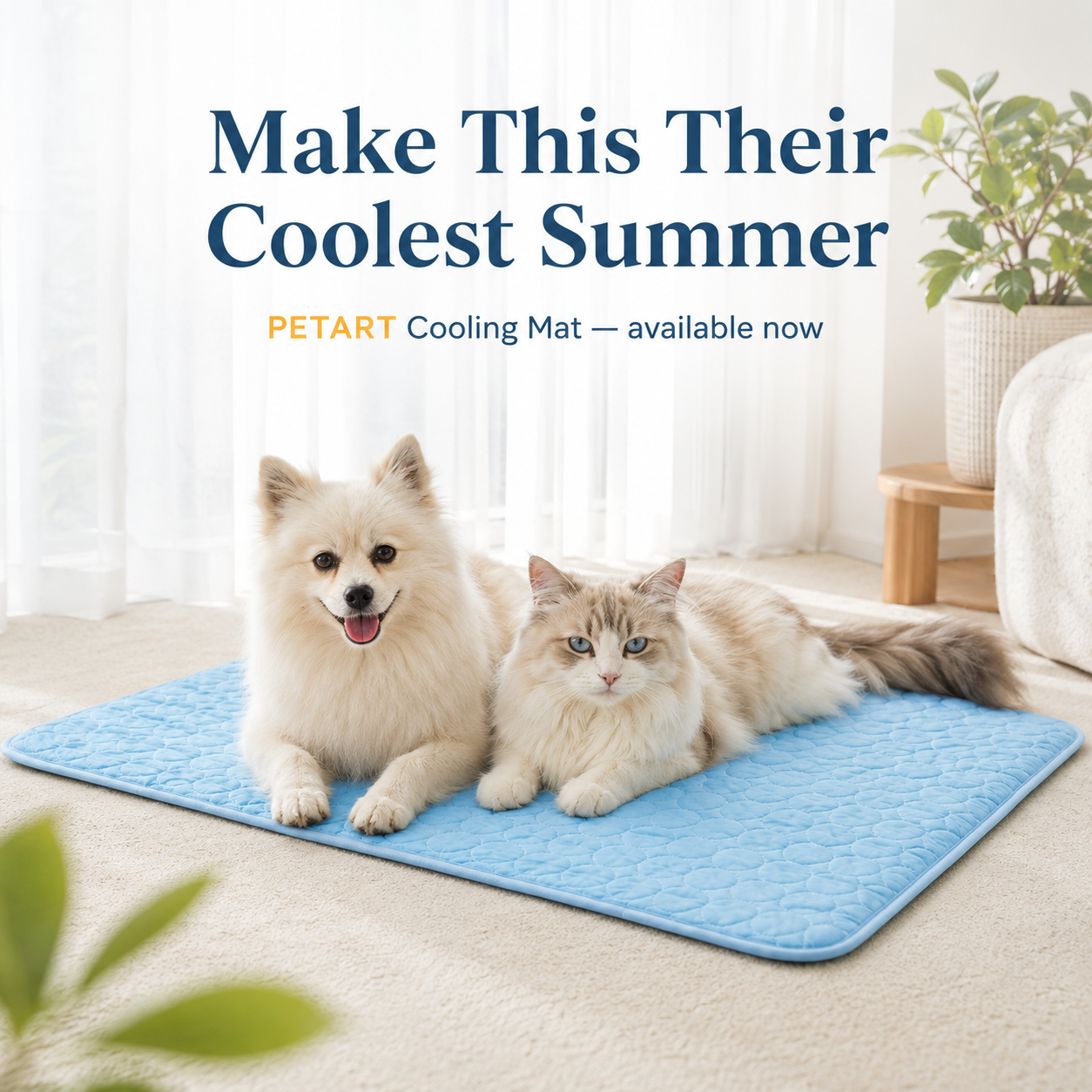 Round Pet Cooling Ice Pad - Summer Cooling Mat For Dogs & Cats