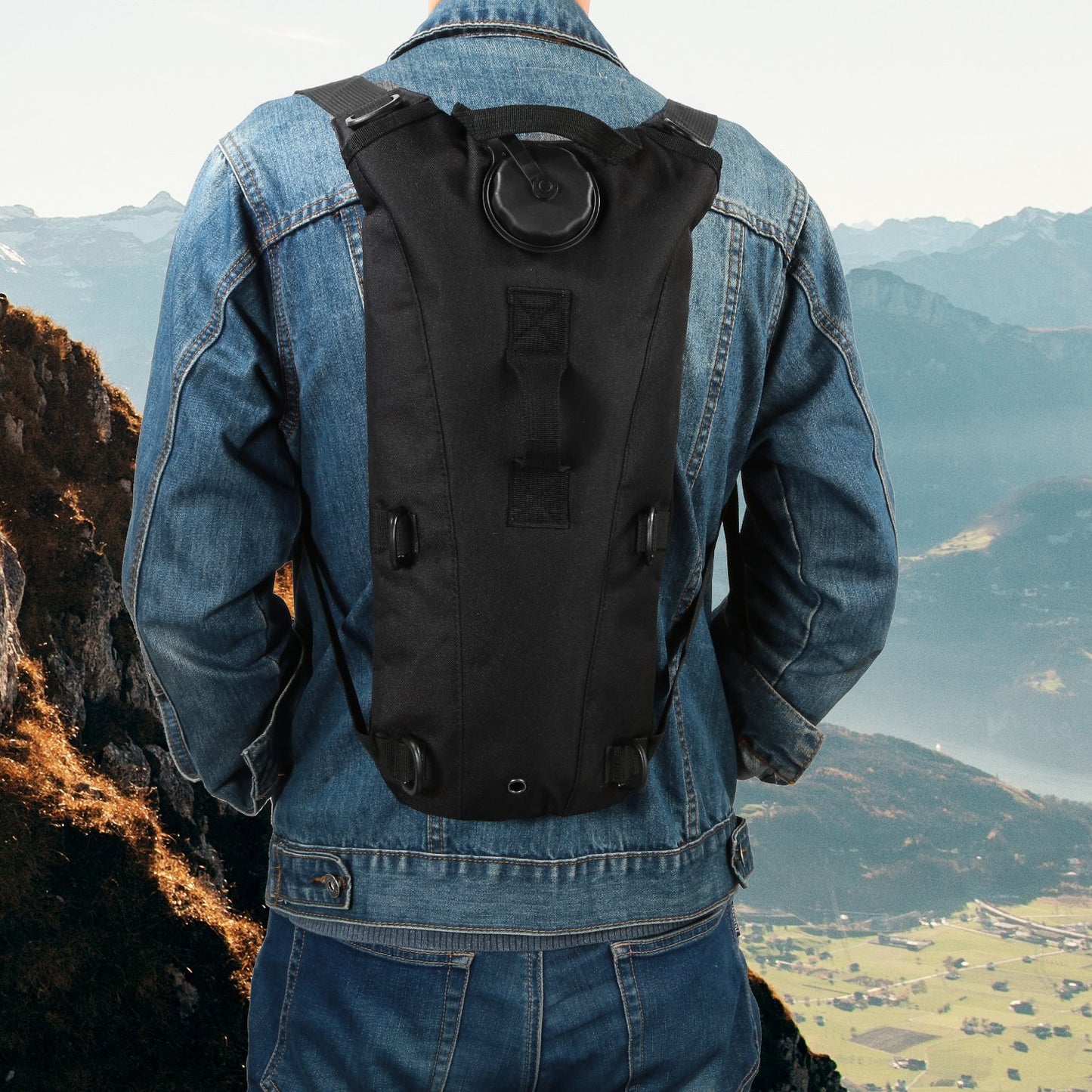 1Pc 3L Tactical Hydration Pack  Water Bladder Adjustable Water Drink Backpack For Hiking Cycling Climbing Running