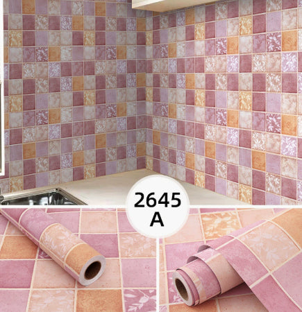 Kitchen Stickers Waterproof Oil-resistant Fire-retardant Wallpaper Self-adhesive Wall Covering