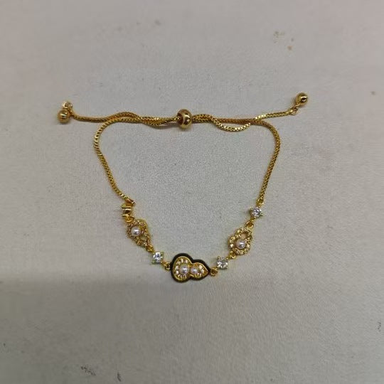 18K Gold Plated Gourd Zircon Pearl Bracelet Exquisite Elegant Versatile Bangle Luxury Premium Wrist Jewelry For Women