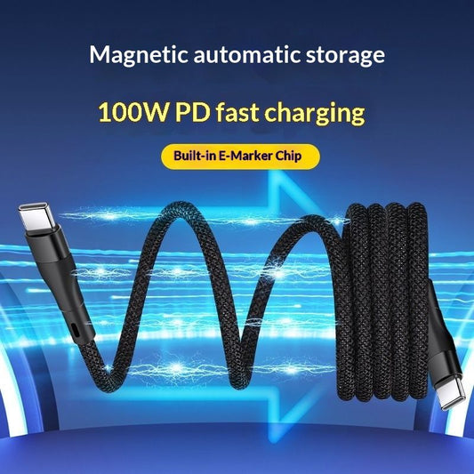 Magnetic Data Cable Organizer Fast-charging Cable Car Charging Cable
