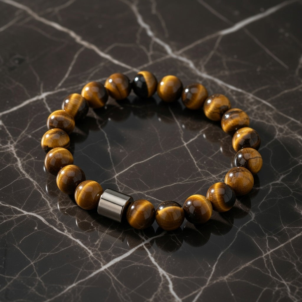 Women's Fashion Simplicity Black Tourmaline Bead Bracelet