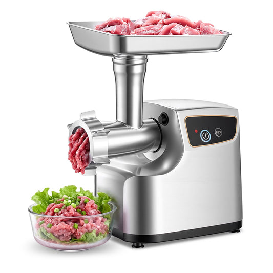Electric Meat Grinder, 5 LbsMin Capacity, 8 Meat Mincer With 3 Grinding Plates, 3 Sausage Stuffing Tubes & Kubbe Kit, 700W 0.77HP Sausage Stuffer Maker For Home Kitchens, ETL Listed