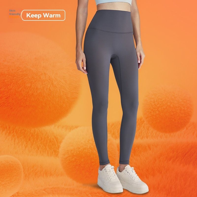 Fleece-lined Yoga Pants Warm Tight No Side Seam Exercise Workout Pants