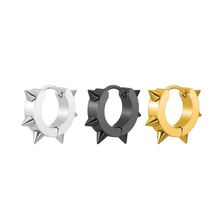 Ear Clip Plating Accessories Stainless Steel Round Earrings