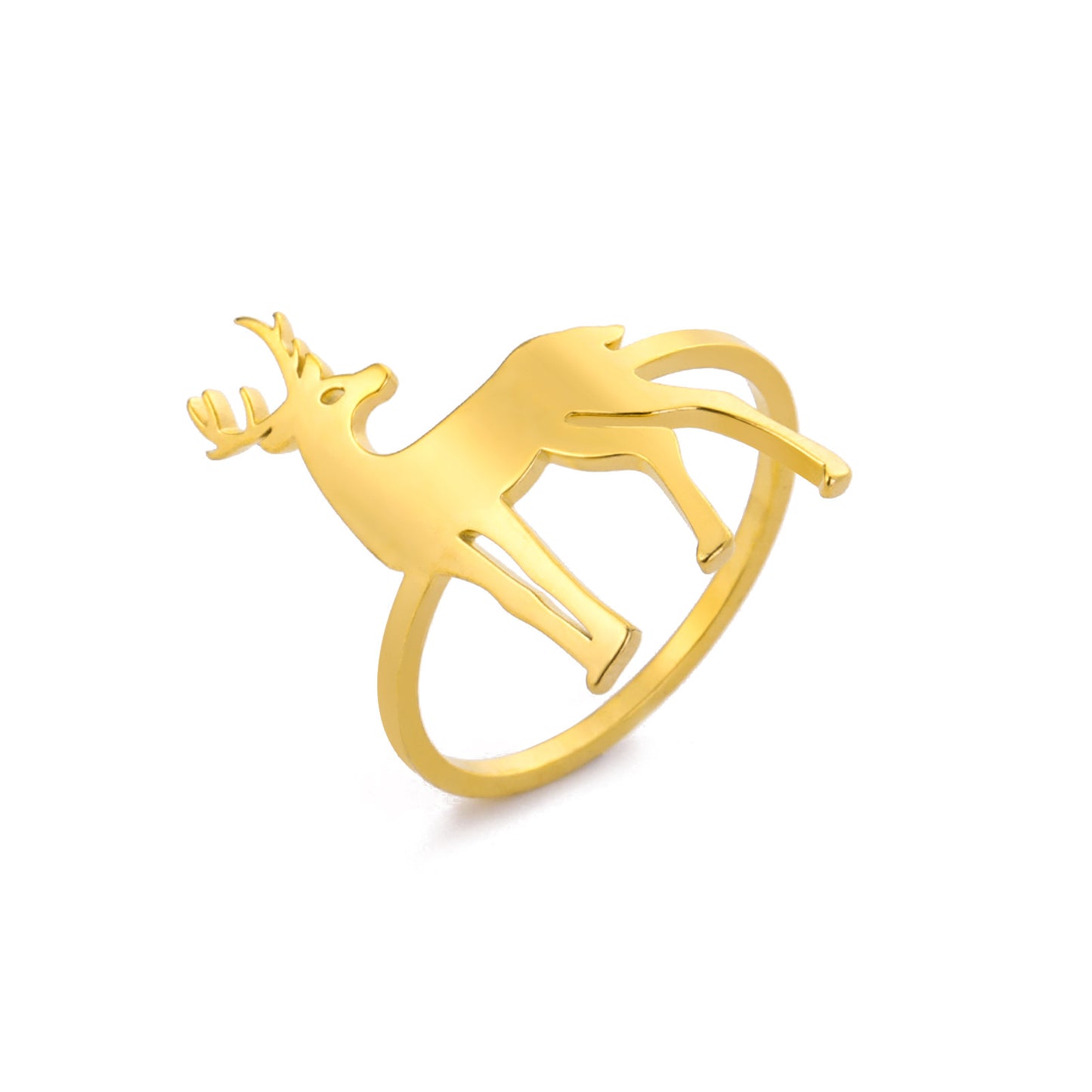 Korean-style Electroplated Stainless Steel Ring Titanium Steel Jewelry