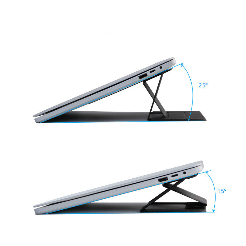 Laptop Leather Folding Bracket Cooling Portable Dual Angle