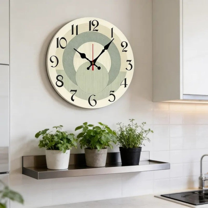 Cross-border New Product Wooden Wall-mounted Clock