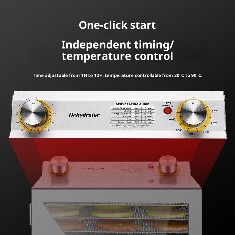 6-layer Stainless Steel Fruit Dryer, Small Household And Commercial Food Dehydrator For Vegetables And Fruits
