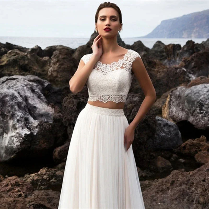 Womens New Lace A-Line Wedding Dress Set