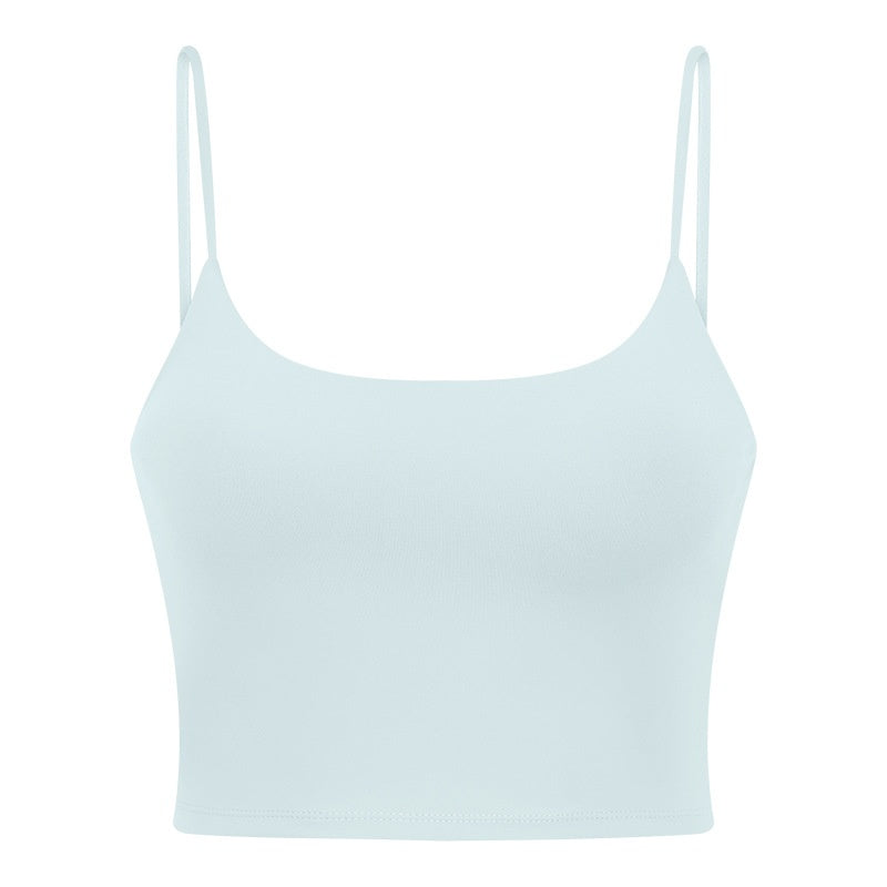 Yoga Jacket Women's Sports Underwear With Chest Pad Thin Belt Beauty Back