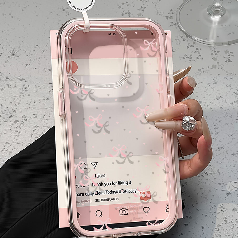 Full Screen Bow For 17Pro Max Mobile Phone Protective Case