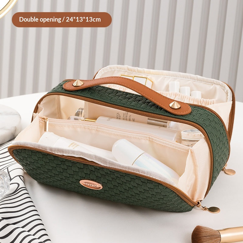 Portable Hard-Shell Toiletry And Makeup Bag For Travel