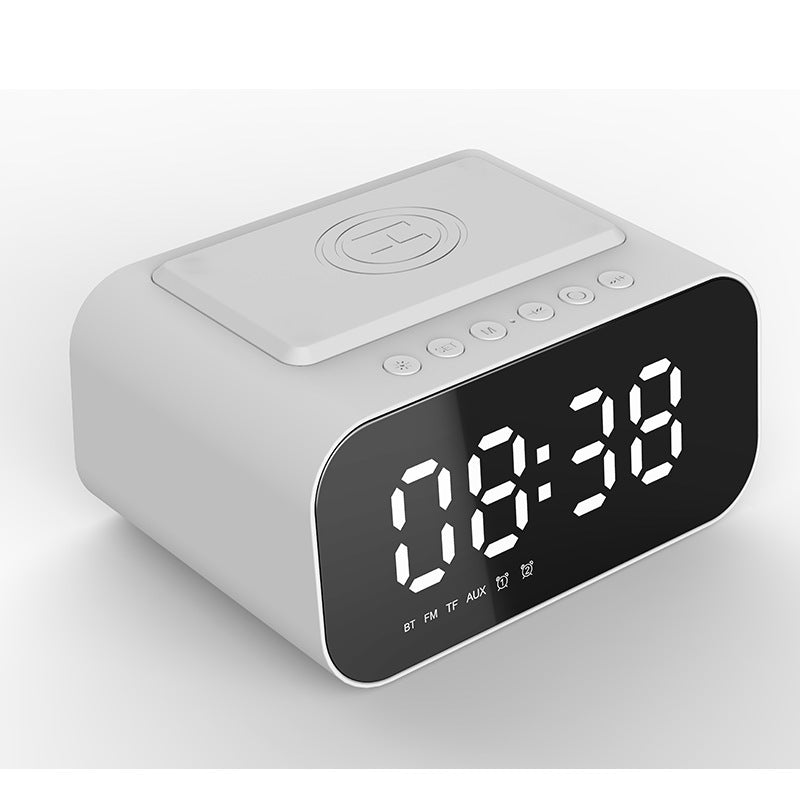 Wireless Charging Bluetooth Speaker With Alarm Clock Sound