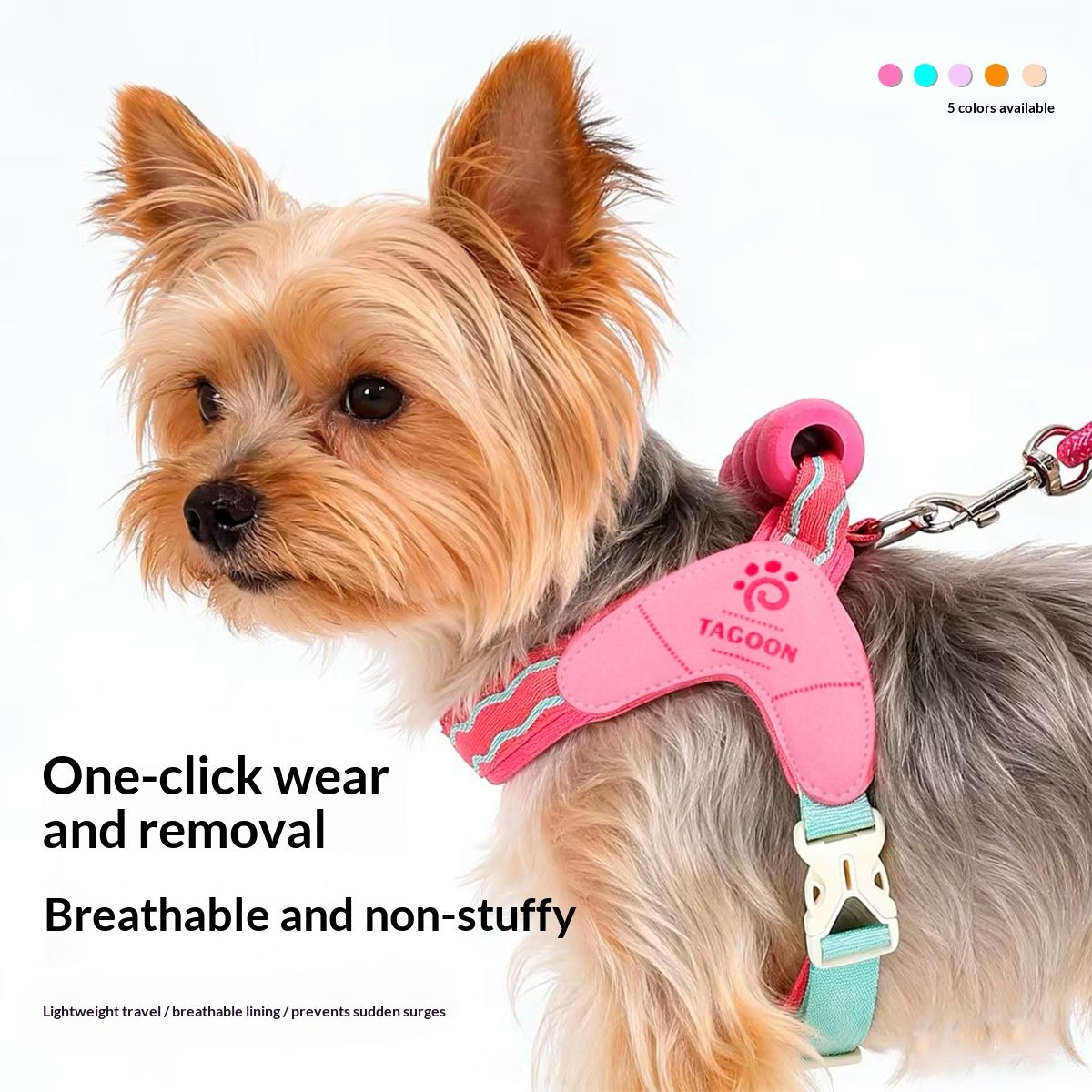 Dopamine-hued Convenient Pet Harness