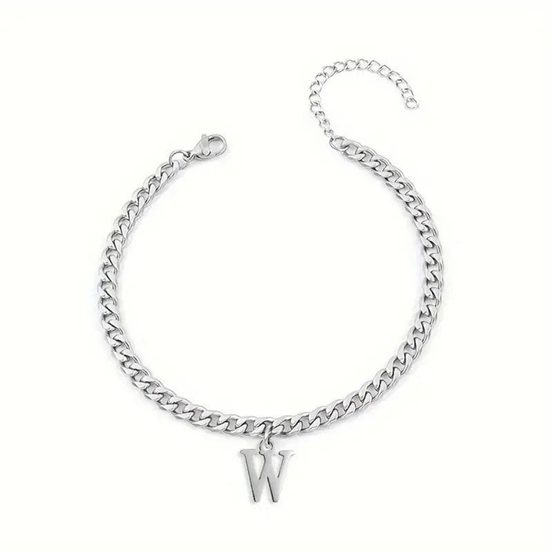 Stainless Steel New Creative Mens Letter Bracelet