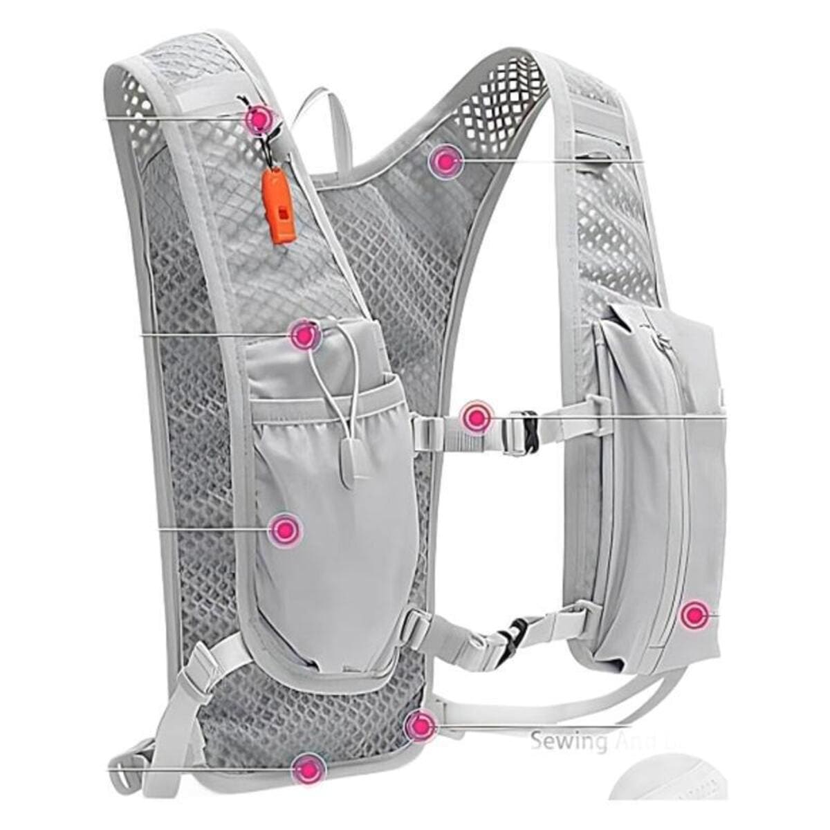 Lightweight Hydration Vest Backpack For Running Cycling Hiking, Breathable Trail Running Pack With Water Bladder Compartment And Multi-Pocket Storage