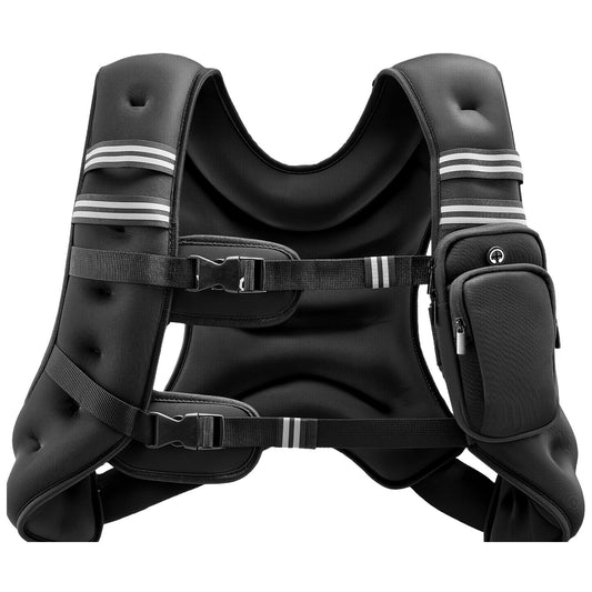 Weighted Vest, 25 Lbs Body Weight Vest For Men Women, With Reflective Stripe, Adjustable Buckle, Workout Equipment For Strength Training, Running, Jogging, Fitness, Muscle Building, Weight Loss
