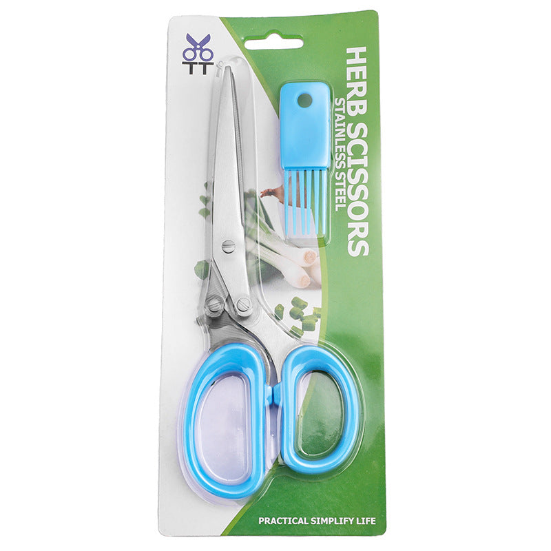 Kitchen Multi-functional Stainless Steel Chopped Green Onion Scissors