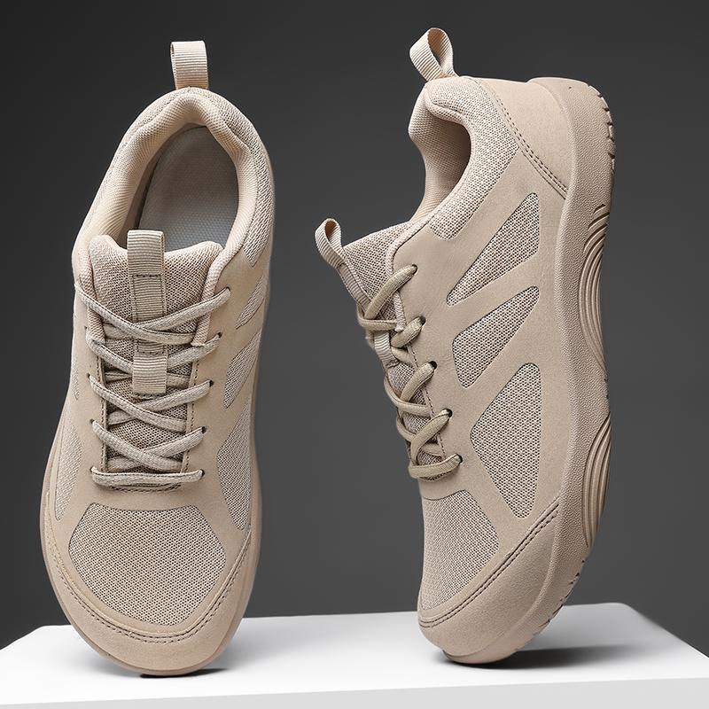 Plus-size Cushioned Breathable Mesh Sneakers With A Wide Toe Box For Outdoor Use
