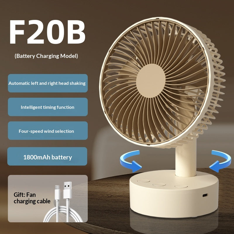 Compact Desktop Charging Fan For Home And Office