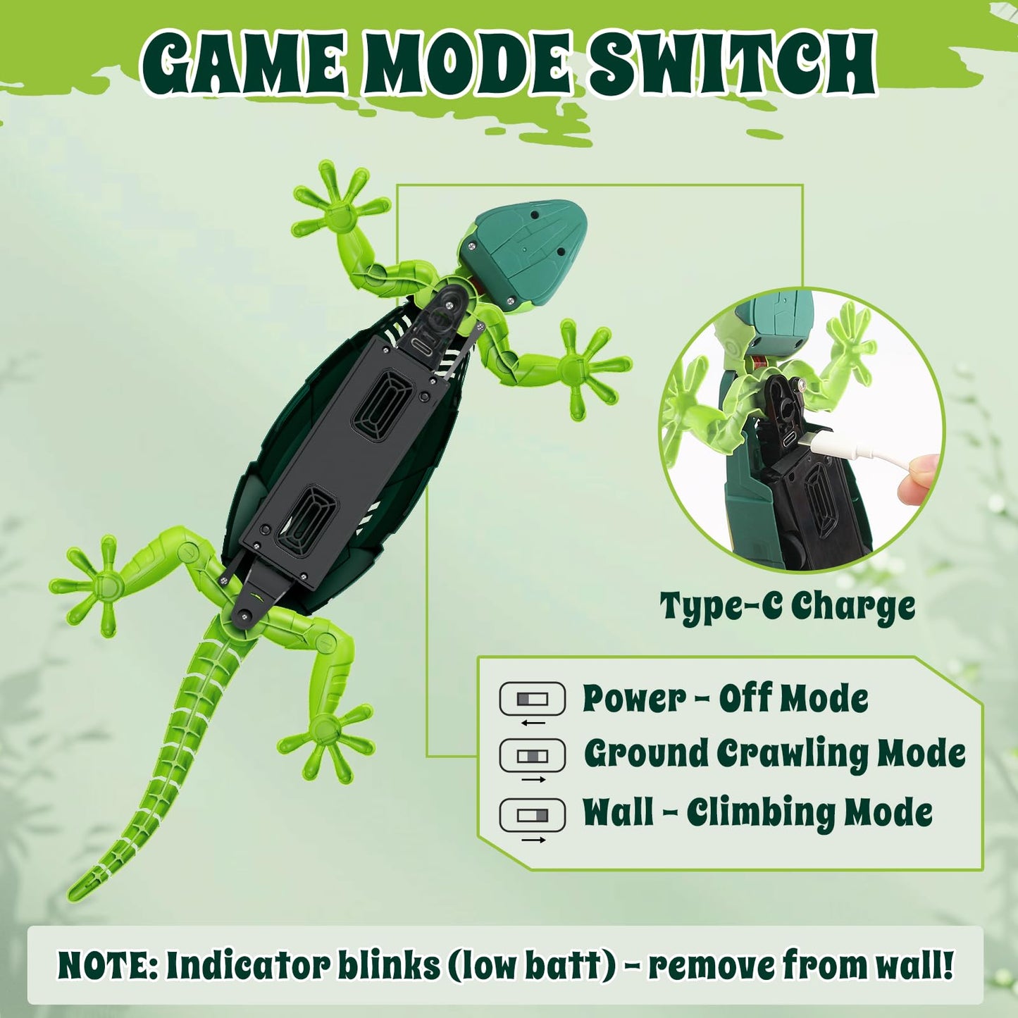 Realistic Wall-Climbing Gecko Toy  Birthday Gift For Children Aged 6