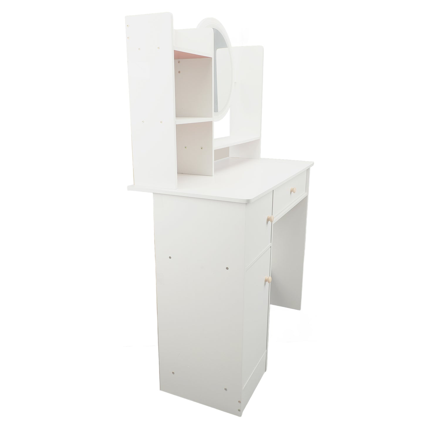 Vanity Desk With Mirror And Lights Multifunction Modern Lighted Mirror Makeup Vanity Table With 2 Drawers For Bedroom