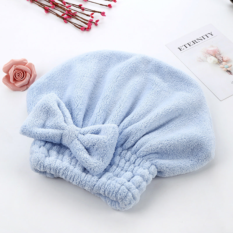 Bath And Dry Hair Cap Coral Fleece For Women
