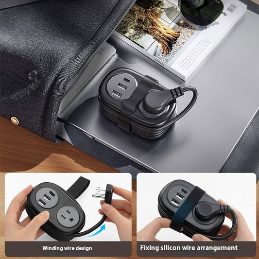 American And European Standard Travel Power Strip With USB Porous Charging