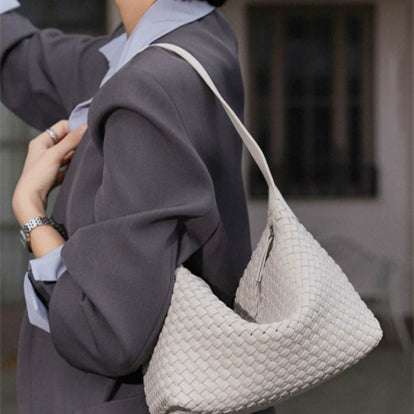 Handwoven Womens Crossbody Tote In Leathe Niche Design With A Premium Feel