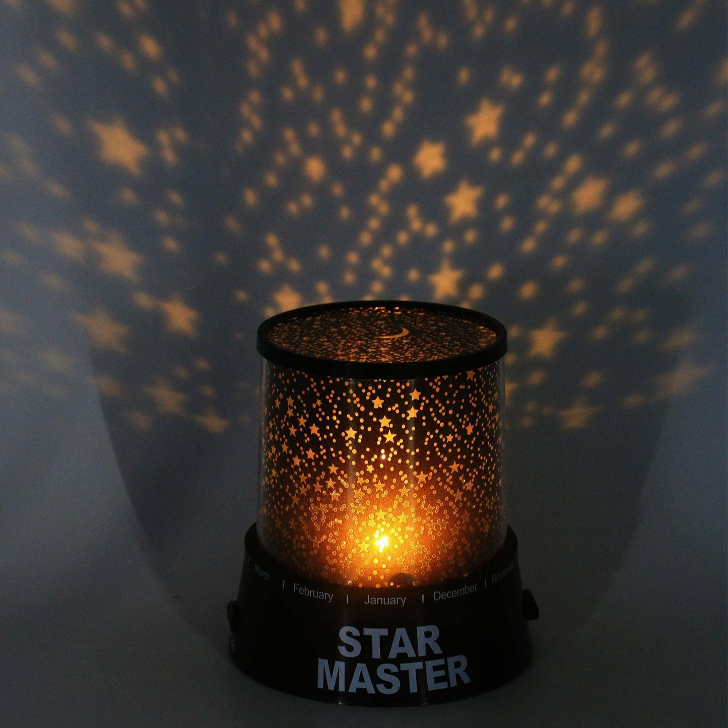 Simple Romantic LED Starry Night Sky Galaxy Projector Lamp Star Cosmos Party Home Decor Black